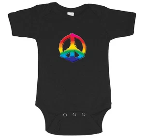 Peace sign baby tee infant one piece newborn baby t-shirt cute shirt - Picture 1 of 1