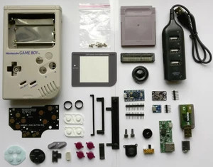 Gameboy Zero Kit grau - Raspberry Pi Zero Teile Bausatz Set - Build Kit grey - Bild 1 von 8