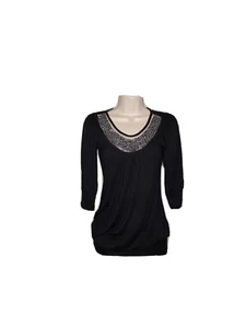 romeo giulietta couture blusa nera dettaglio perline piccola - Foto 1 di 8