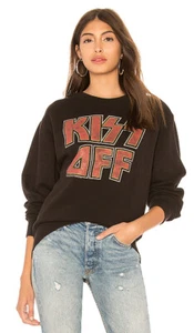 Junkfood Junk Food Womens KISS OFF Pullover Sweatshirt New XS/S, M/L - Picture 1 of 5