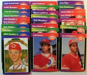 1989 Donruss CINCINNATI REDS 25 CARD Team Set Lot - Picture 1 of 1