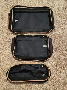 Navy 3 piece luggage organizer new with mesh and zippers on all 3 pieces - Picture 1 of 3