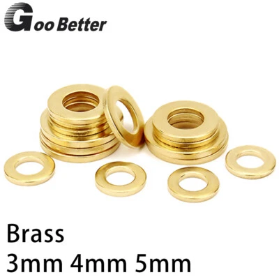 3mm 4mm 5mm Form A Washers Flat Solid Brass Solid GB97 Metric Thickness 0.4-2mm - Image 1 of 4
