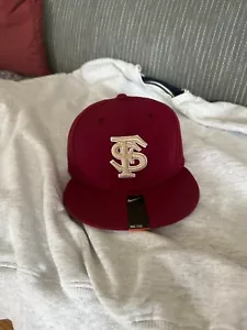 Florida State University Nike Official on field Fitted baseball hat 7 - 1/8 - Picture 1 of 3