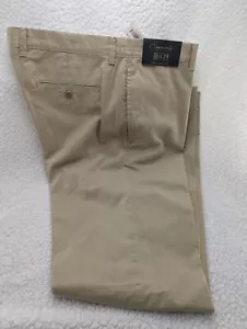 Roundtree & York Casuals Pantalones Straight Fit Tan Size 36 x 34 - Imagen 1 de 6