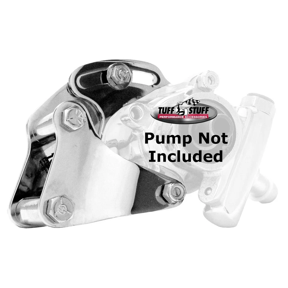 Tuff Stuff 6506A SBC Short Power Steering Pump Bracket, Chrome — 第 1/4 张图片