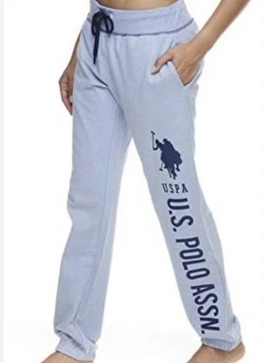 Женские карманы для бега U.S. Polo Assn 2X French Terry небесно-голубые с надписью пони - Изображение 1 из 4