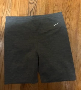 Nike Dri-fit Gray Bike Shorts 7" Womens Size Large Training Gym - Picture 1 of 4