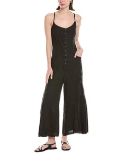 Xcvi Calistina Linen Jumpsuit Women's Black M - Picture 1 of 3