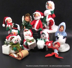 LOT 10 Vintage ANNALEE Mobility PUPPEN Figuren SANTA MRS CLAUS ENGEL MAUS um 1990 - Bild 1 von 7
