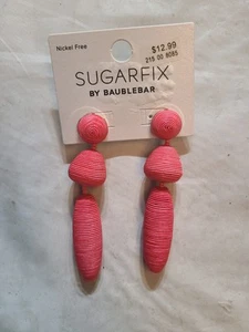 SUGARFIX by BaubleBar Threaded Statement Drop Earrings - Pink - Picture 1 of 3