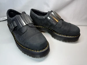 Dr. Martens 8053 Quad Scharnier Herren Größe 14 Schwarz Leder Schnalle Riemen Gothic Punk - Bild 1 von 10