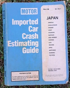 1980 Motor Imported Car Crash Estimating Guide Japan Vol 7 No 3 Datsun Toyota - Picture 1 of 14