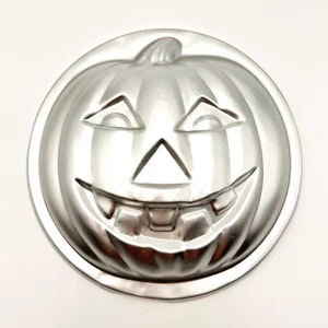 Wilton 1975 Jack-O-Lantern Aluminum Cake Pan Mold #503-598 Vintage 9" - Picture 1 of 12