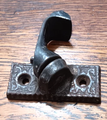 Vintage Eastlake Victorian Cast Iron Window Sash Lock Latch Handle - Image 1 of 4