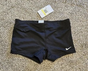 Small NIKE Women's DRI-FIT Volleyball Running Shorts Black 108720-010 - Picture 1 of 5