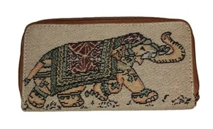 Tapiz Elefante Cremallera Alrededor Cartera Multicolor Bolso sin asas Ranuras para tarjetas de crédito - Imagen 1 de 8