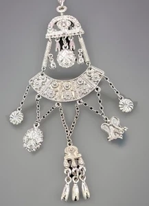 Vintage Silver Tone Pendant & Double Necklace With Several Charms - Picture 1 of 10