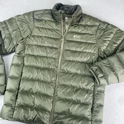 Chaqueta acolchada cooperativa Rei Olive Grn 650-abajo cremallera completa exterior senderismo mujer’s mediana Foto 1 de 4