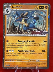 Lucario 114/198 Kosmos Holo Scarlet & Violet Stamped Pokémon TCG Near Mint - Bild 1 von 3