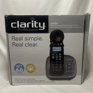 Clarity Professional C4220+ 6.0 DECT Amplified Cordless Phone Talking Caller ID - Picture 1 of 8