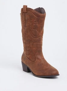 Botas hasta la rodilla Torrid extra anchas de pantorrilla marrón occidental de country talla 11 - Imagen 1 de 3