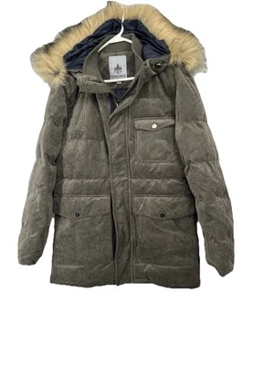NWT Rainforest Men’s Thermoluxe Faux Fur Hooded Jacket Coat Sz M $450 - Image 1 of 4