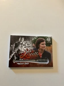 2018 Walking Dead Season 8 Part 1 Manufactured Bat Relic Maggie Rhee RUST #/99 - Picture 1 of 2