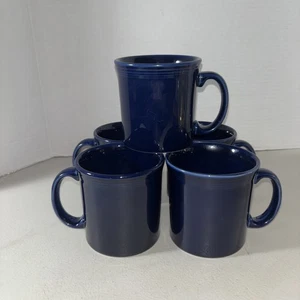 Set Lot 5 Coffee Mugs Cobalt Blue? FIESTA WARE 12 OZ - Picture 1 of 7