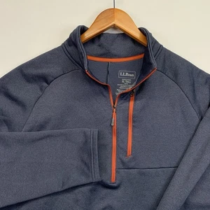 Sudadera polar LL Bean Mountain para hombre XLT 1/2 cremallera azul cuello falso - Imagen 1 de 10