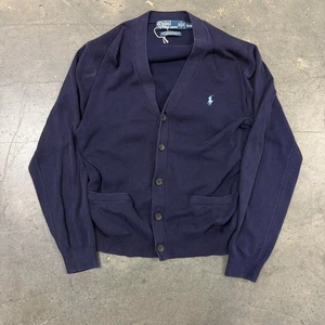 Vintage Polo Ralph Lauren Cotton Cardigan Size M - Picture 1 of 8