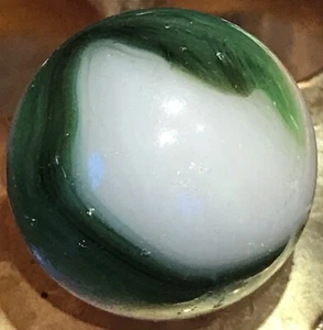 Vintage Akro Agate Green Corkscrew Marble (0.62") - Bild 1 von 9