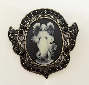 Nuevo Broche Colgante Dije Dije Estilo Vintage Cameo Gota Negro Ángel Regalo BR1037 - Imagen 1 de 2