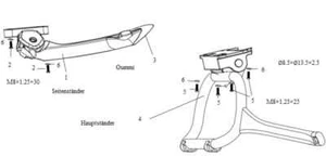 SFM / Sachs Seitenständer schwarz P31010 SAXXX E1 RacingSAXXX E1 Sport - Picture 1 of 1