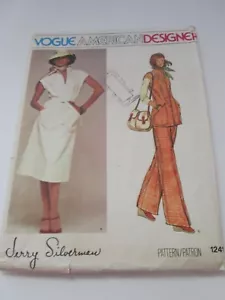 Vintage VOGUE American Designer JERRY SILVERMAN Pattern 12 DRESS TOP PANTS Uncut - Picture 1 of 1