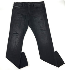 Cult Of Individuality Stilt Skinny Distressed Jeans Mens 38 x 32 Black Denim