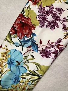 Lularoe TC Tall & Curvy Leggings 12-18 White Red Blue Pansy Peony Floral New ❤️ - Picture 1 of 8