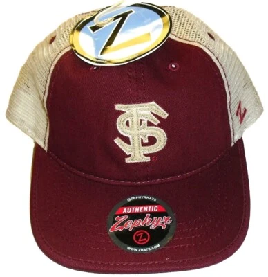Florida State Seminoles Zephyr Mens Snapback Hat Cap Trucker Mesh New Ncaa - Image 1 of 4
