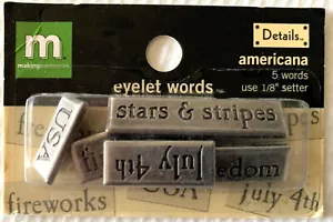Making Memories AMERICANA (5 STCK.) ÖSENWÖRTER Scrapbooking STERNE & STREIFEN - Bild 1 von 1
