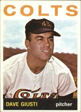 1964 Topps Houston Colt .45s Baseball Card #354 Dave Giusti - EX-MT