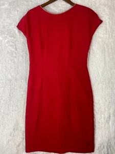 Jessica Howard Lace Women's Red Size 10 Sheath Dress Low Back Bows - Picture 1 of 10