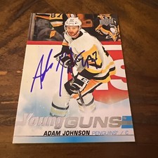 Adam Johnson Signed Young Guns Card 