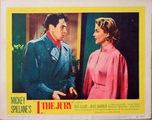 Vintage Lobby Card "I, the Jury" Peggie Castle, original