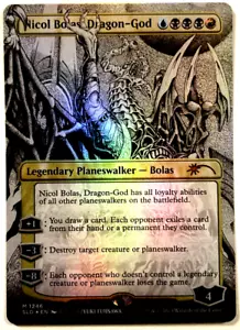 MTG Nicol Bolas, Drachengott RANDLOSE FOLIE geheimer Verstecktropfen Serie 1246 Neuwertig - Bild 1 von 6