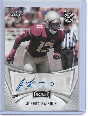 2021 Leaf Draft Autographs Joshua Kaindoh Florida State - Image 1 of 2