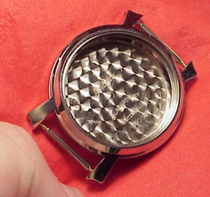 VINTAGE Gruen Alarm Wristwatch Case Caliber 910SS NewOS Stainless Steel - Picture 1 of 8