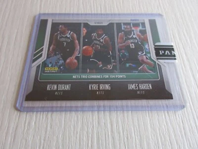 2020-21 Panini Instant NBA Playoff Kevin Durant Kyrie Irving James Harden SP 5/5 - Image 1 of 4