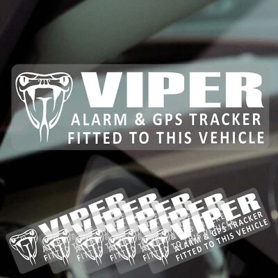 5 x Stickers VIPER GPS Tracking Device Alarm Signs Security Car Tracker Warning - Image 1 of 4