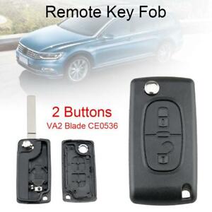 2 Button Keyless Entry Uncut Flip Key Remote Fob Shell Case for CITROEN C2 C3