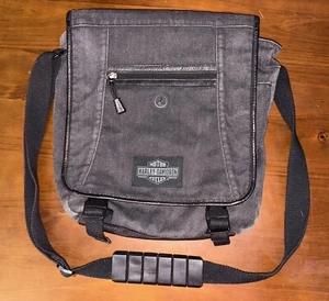 Vintage Harley-Davidson Heritage Bar & Shield Logo Canvas Travel Tote Bag -Black - Bild 1 von 8